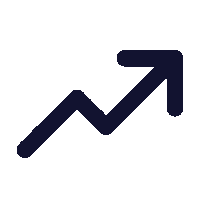 Icono animado de incremento de proyecto